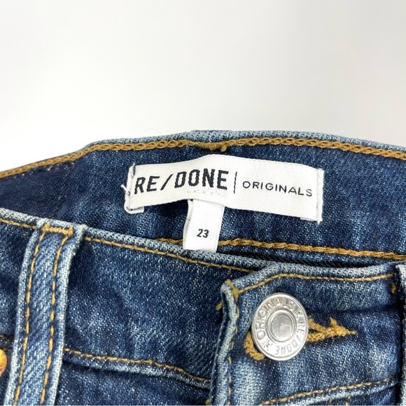 RE/DONE High Rise Ankle Crop Jeans - Picture 8 of 14
